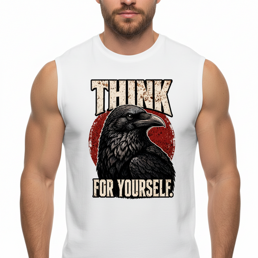 Sleeveless Oversized Tee / THINK for YOURSELF