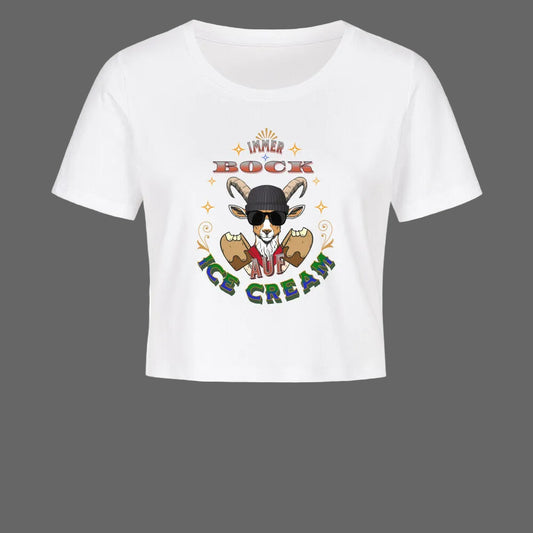 Ladies Cropped Tee / IMMER BOCK auf ICE CREAM