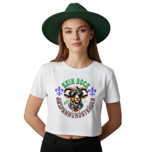 Ladies Cropped Tee / KEIN BOCK auf ANSPANNUNGSTRÄGER