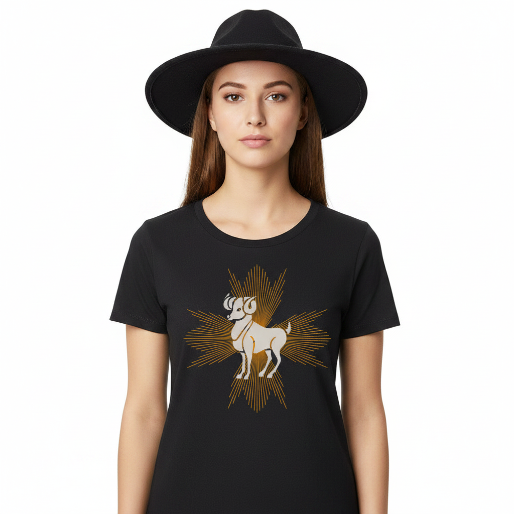 Premium Organic Shirt Women / Sternzeichen-Steinbock Aura