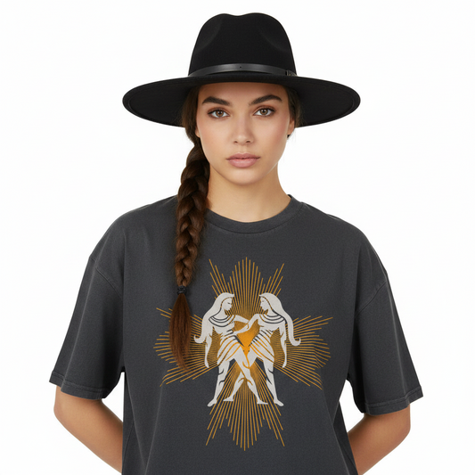 VACANCY Oversized Shirt / Sternzeichen-Zwillinge Aura
