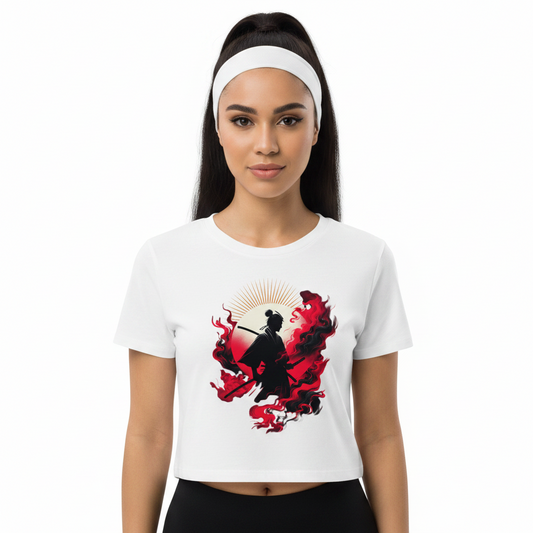 Ladies Cropped Tee / Samurai-Mythos