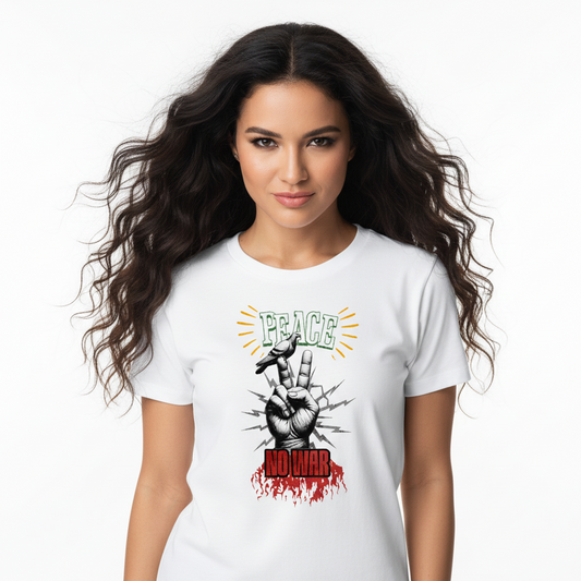 Premium Organic Shirt Women / PEACE no WAR