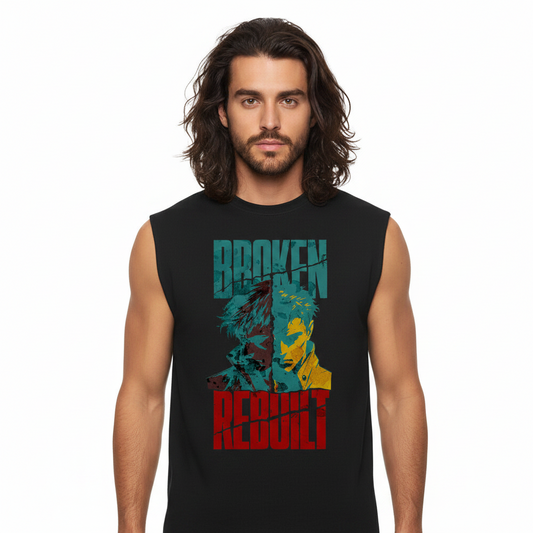 Sleeveless Oversized Tee / BROKEN REBUILT