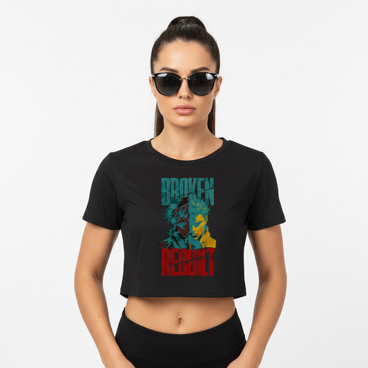 Ladies Cropped Tee / BROKEN REBUILT