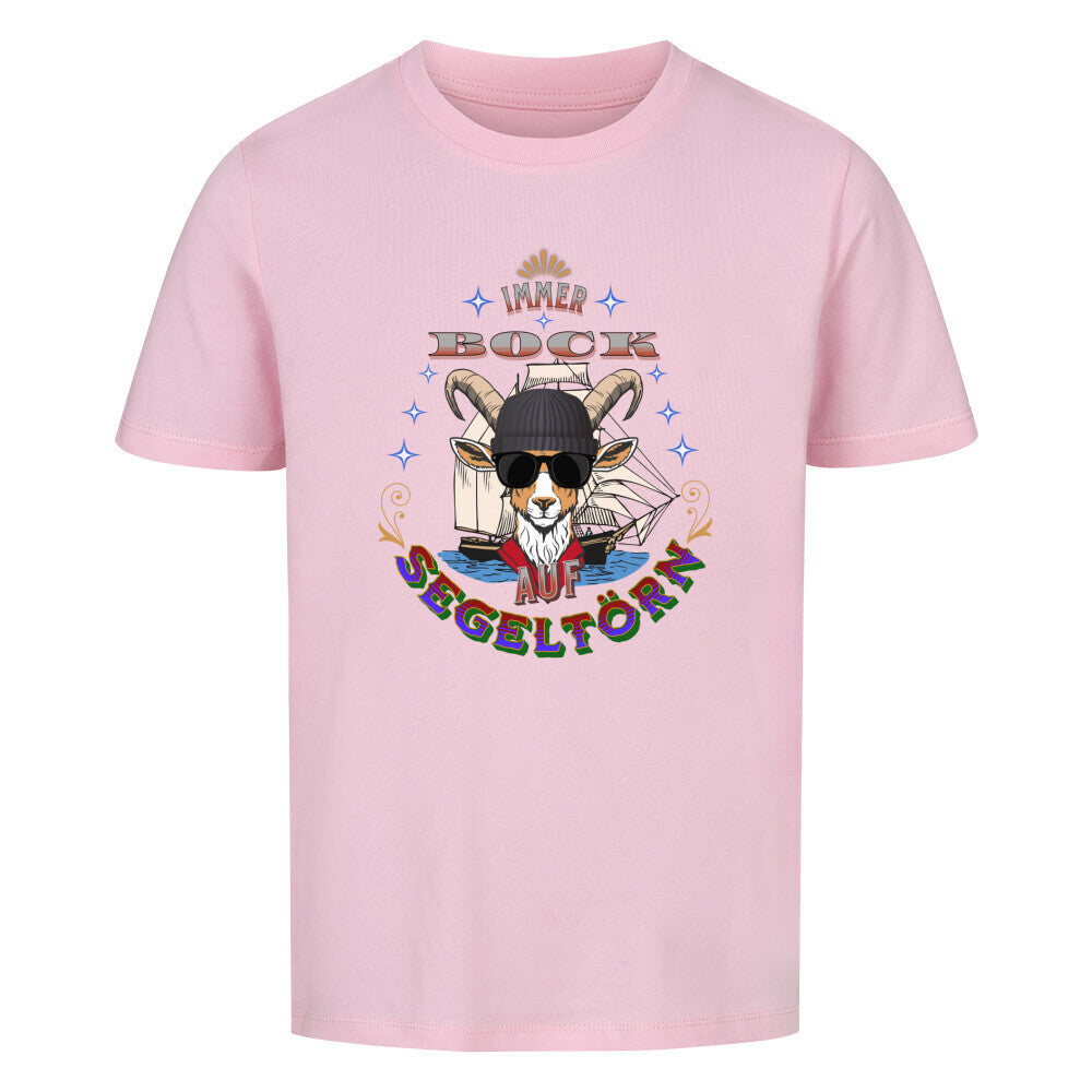 Auf SEGELTÖRN immer BOCK / Premium Organic Shirt Kids-Rosa-TORIPROS