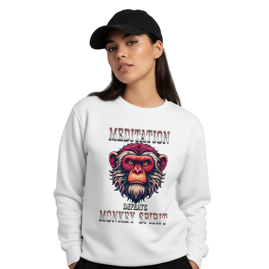 MEDITATION defeats MONKEY SPIRIT / Classic Sweatshirt