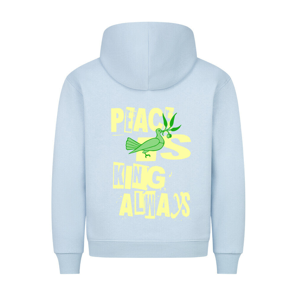 HigherBlanks Premium Hoodie / Peace is KING allways-Babyblue-TORPROS