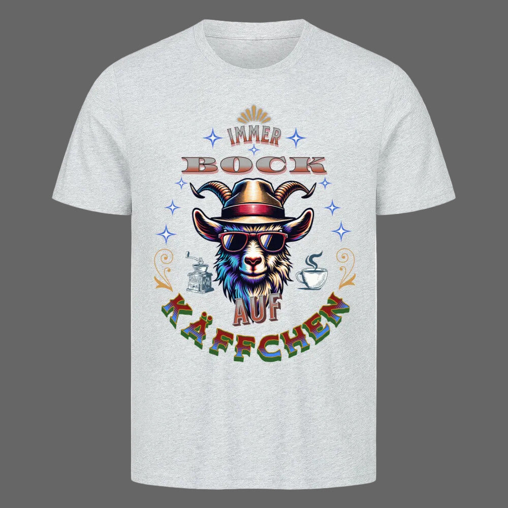 HigherBlanks Premium T-Shirt / BOCK auf KÄFFCHEN -grau
