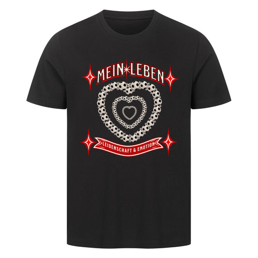 HigherBlanks Premium T-Shirt / Fußball mein LEBEN - Schwarz