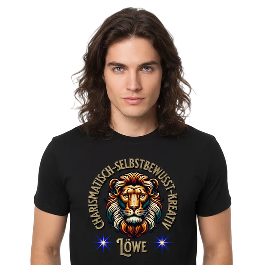 HigherBlanks Premium T-Shirt / Löwe Sternzeichen-schwarz-TORIPROS