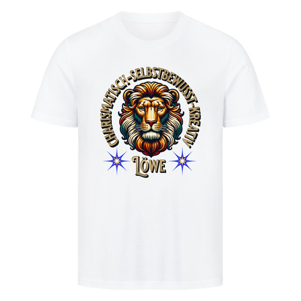 HigherBlanks Premium T-Shirt / Löwe Sternzeichen-weiss-TORIPROS