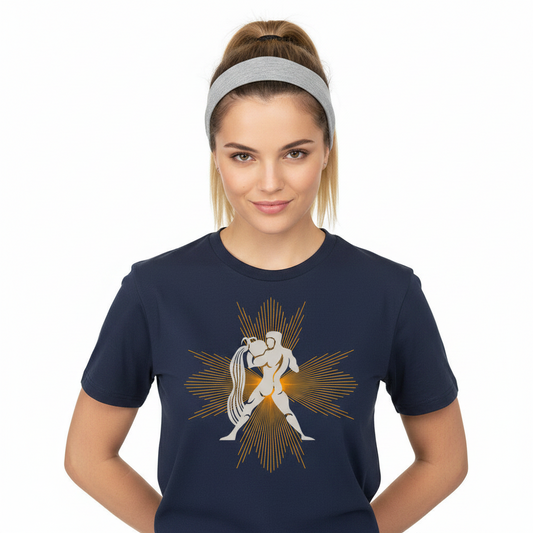 HigherBlanks Premium T-Shirt / Wassermann – Aura Sternzeichen-Navy