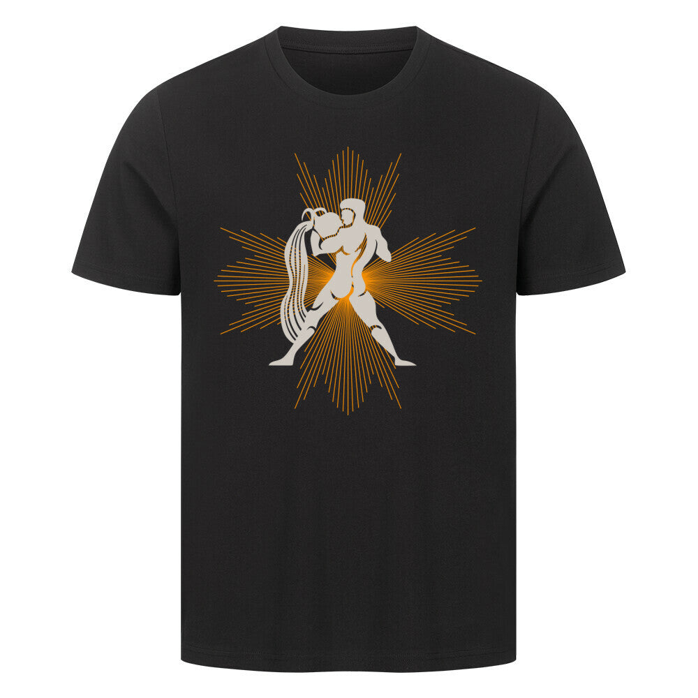 HigherBlanks Premium T-Shirt / Wassermann – Aura Sternzeichen-Schwarz