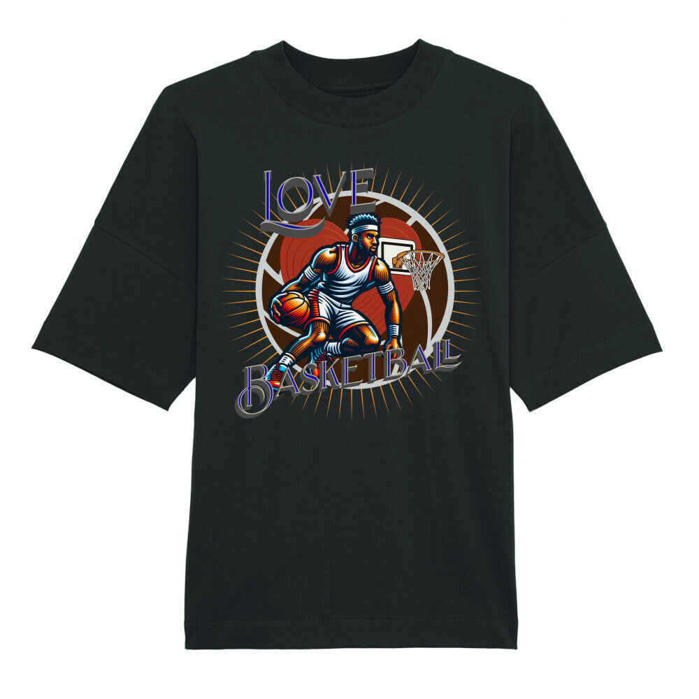 Premium Organic Oversize Blast / Basketball-Love: schwarz