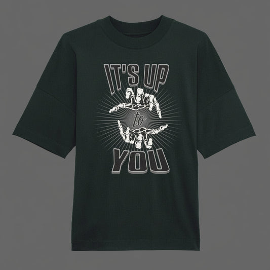 Premium Organic Oversize Blast in schwarz mit „IT'S UP TO YOU“-TORIPROS
