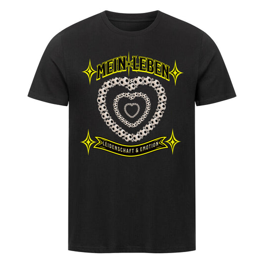 Premium Organic Shirt / Fußball mein Leben-schwarz
