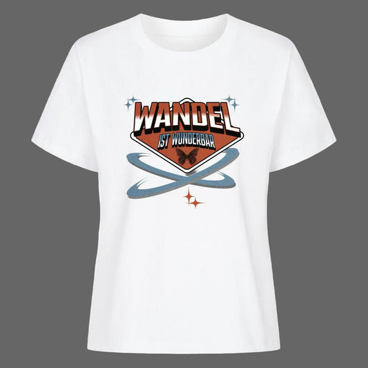 Premium Organic Shirt Women in Weiß mit „WandelWunderbar“-TORIPROS