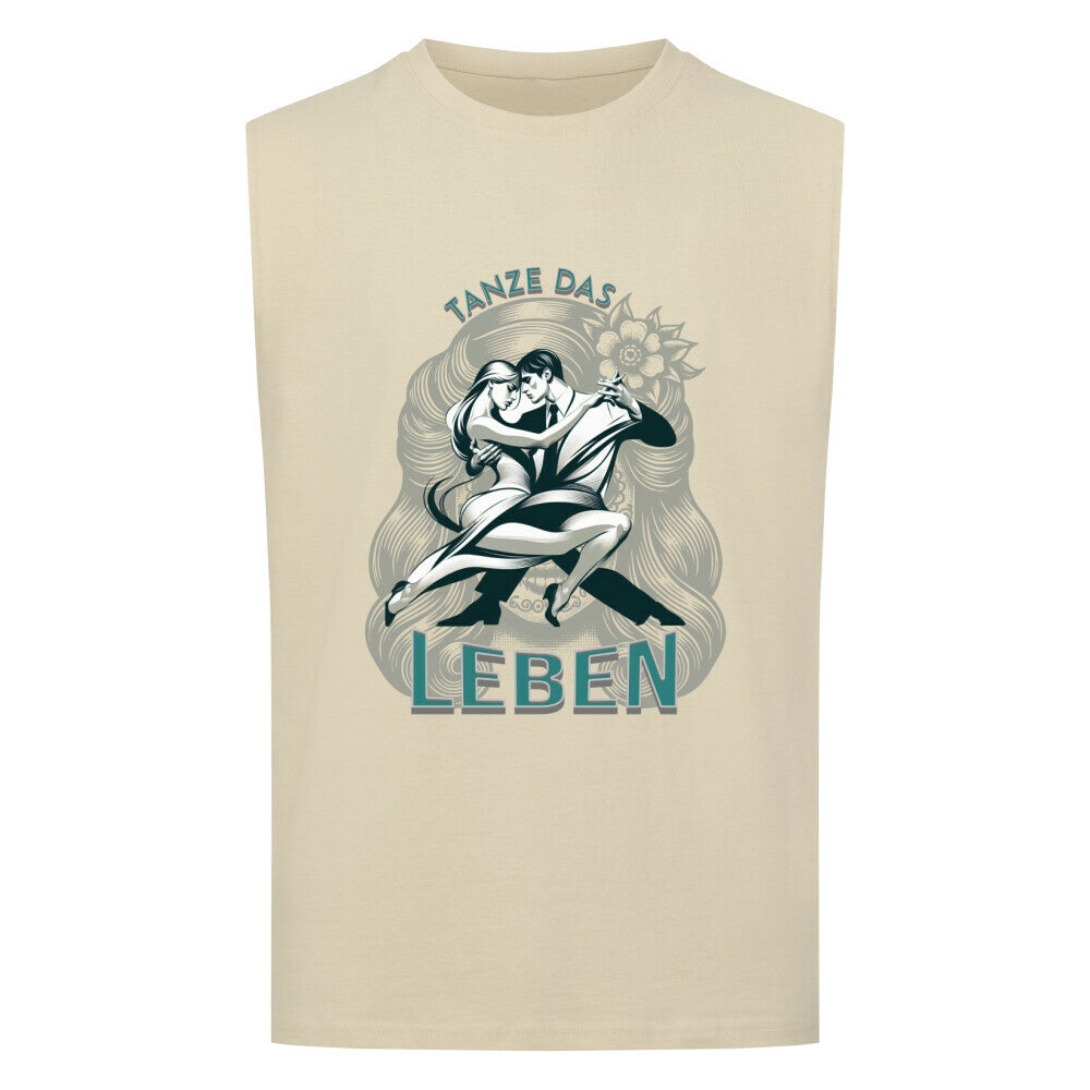 Sleeveless Oversized Tee / Tanze das Leben-TORIPROS-sand