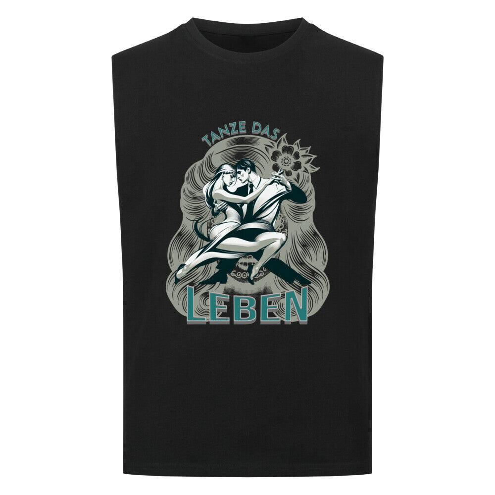 Sleeveless Oversized Tee / Tanze das Leben-TORIPROS-schwarz