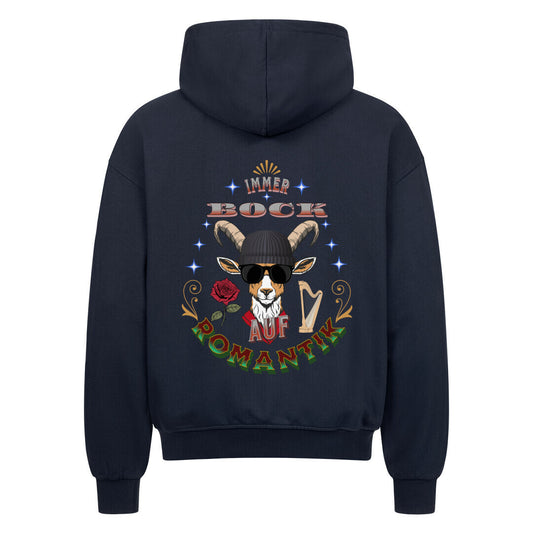 VACANCY Oversized Zipper Hoodie / IMMER BOCK auf ROMANTIK -Blau