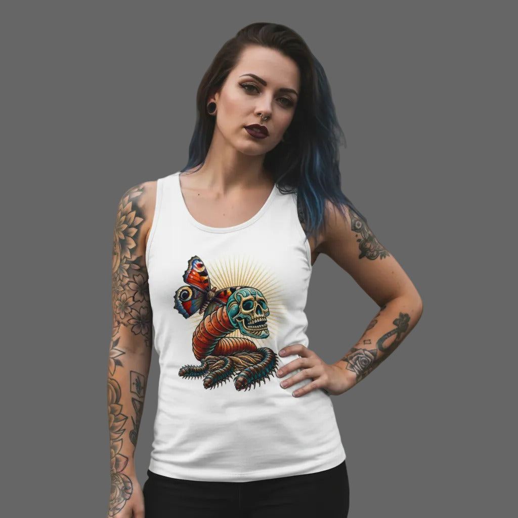 Toripros Wandel Kollektion – Wandel ONE Classic Tanktop in Weiß, modernes Streetwear-Design mit starkem Statement
