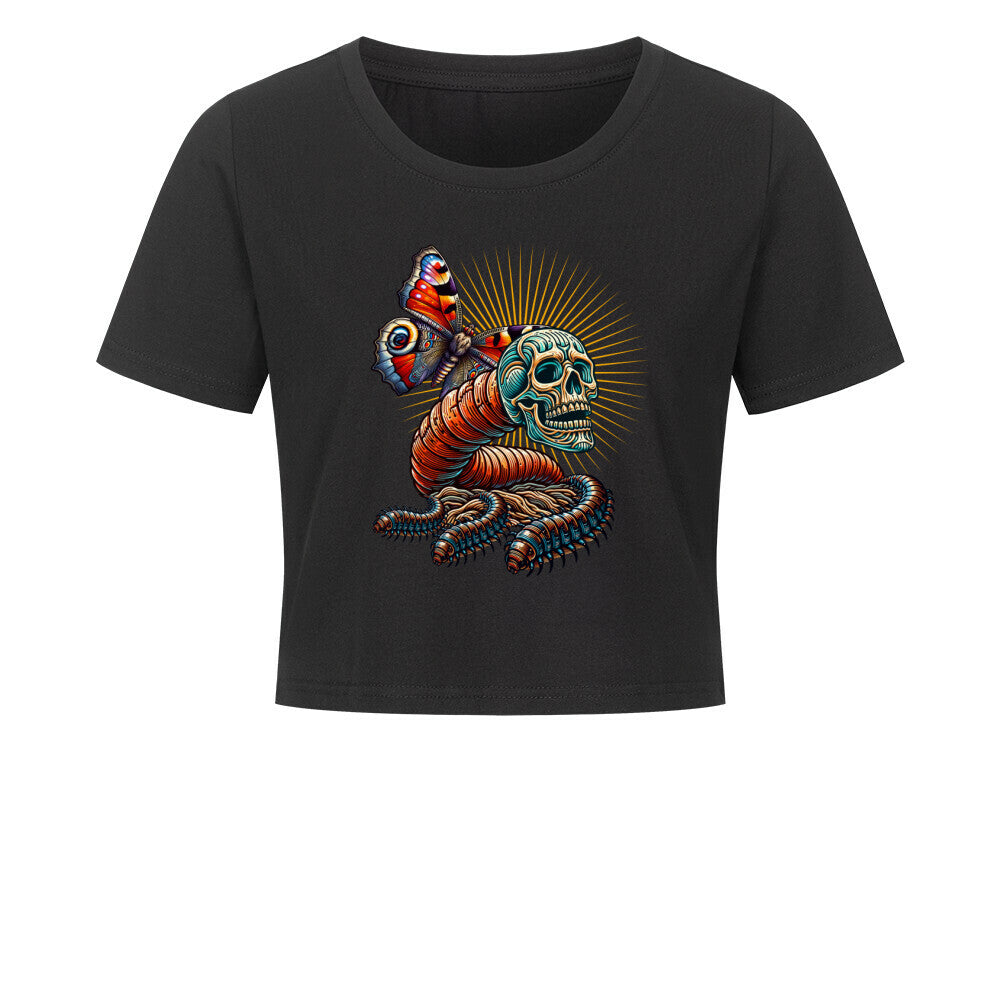 Toripros Wandel Kollektion – Wandel ONE Ladies Cropped Tee in Schwarz, modernes Streetwear-Design mit starkem Statement