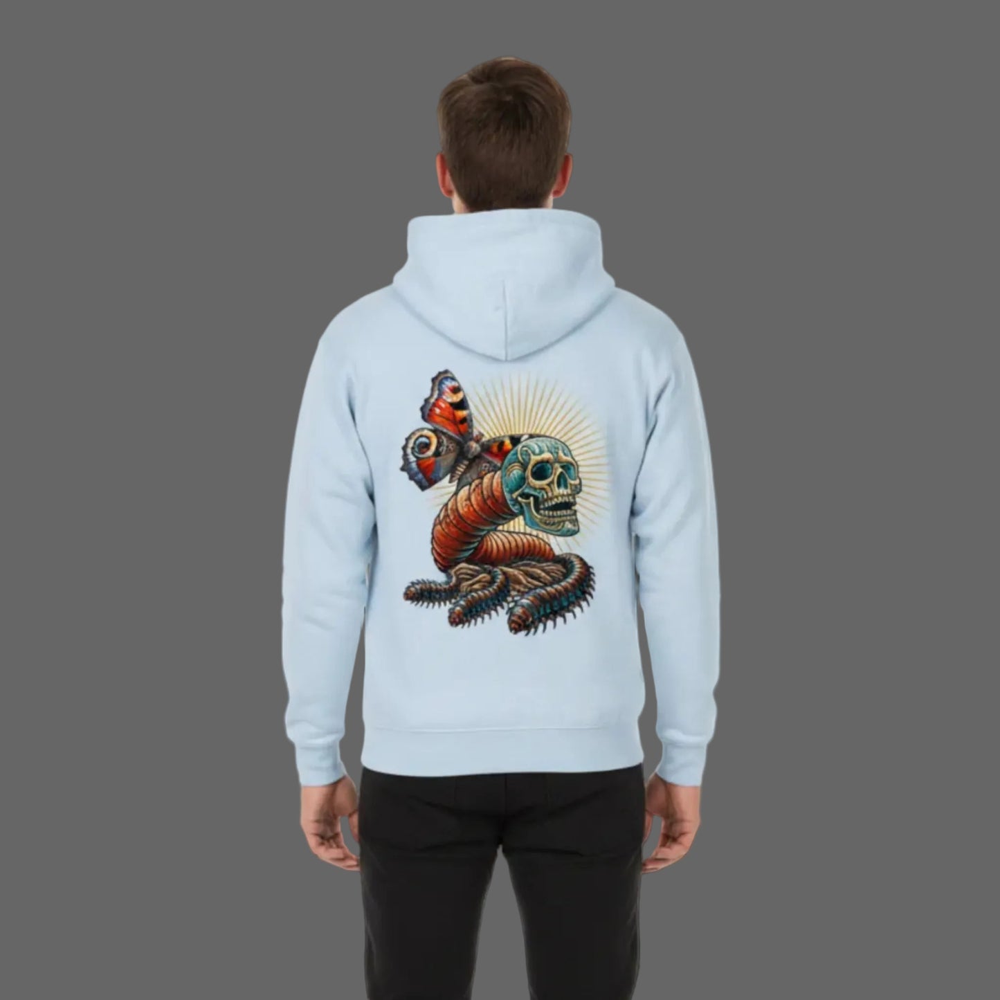 Toripros Wandel Kollektion – Wandel ONE Premium Hoodie in Babyblau, modernes Streetwear-Design mit starkem Statement