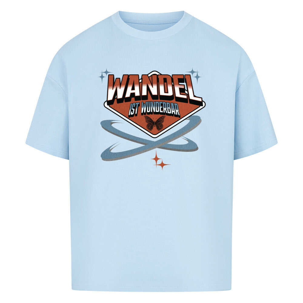 Toripros WANDEL Kollektion – WandelWunderbar Oversized Shirt in Babyblau, modernes Streetwear-Design mit starkem Statement