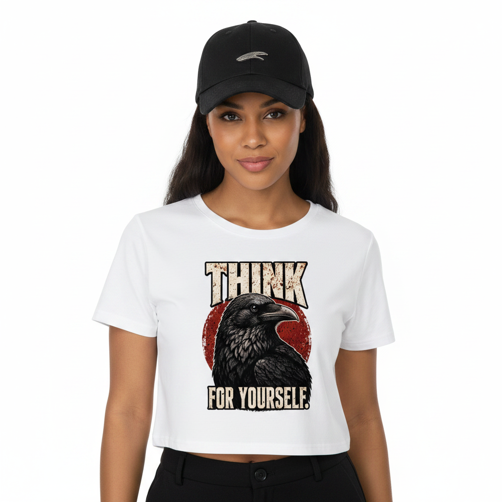 Ladies Cropped Tee / THINK for YOURSELF