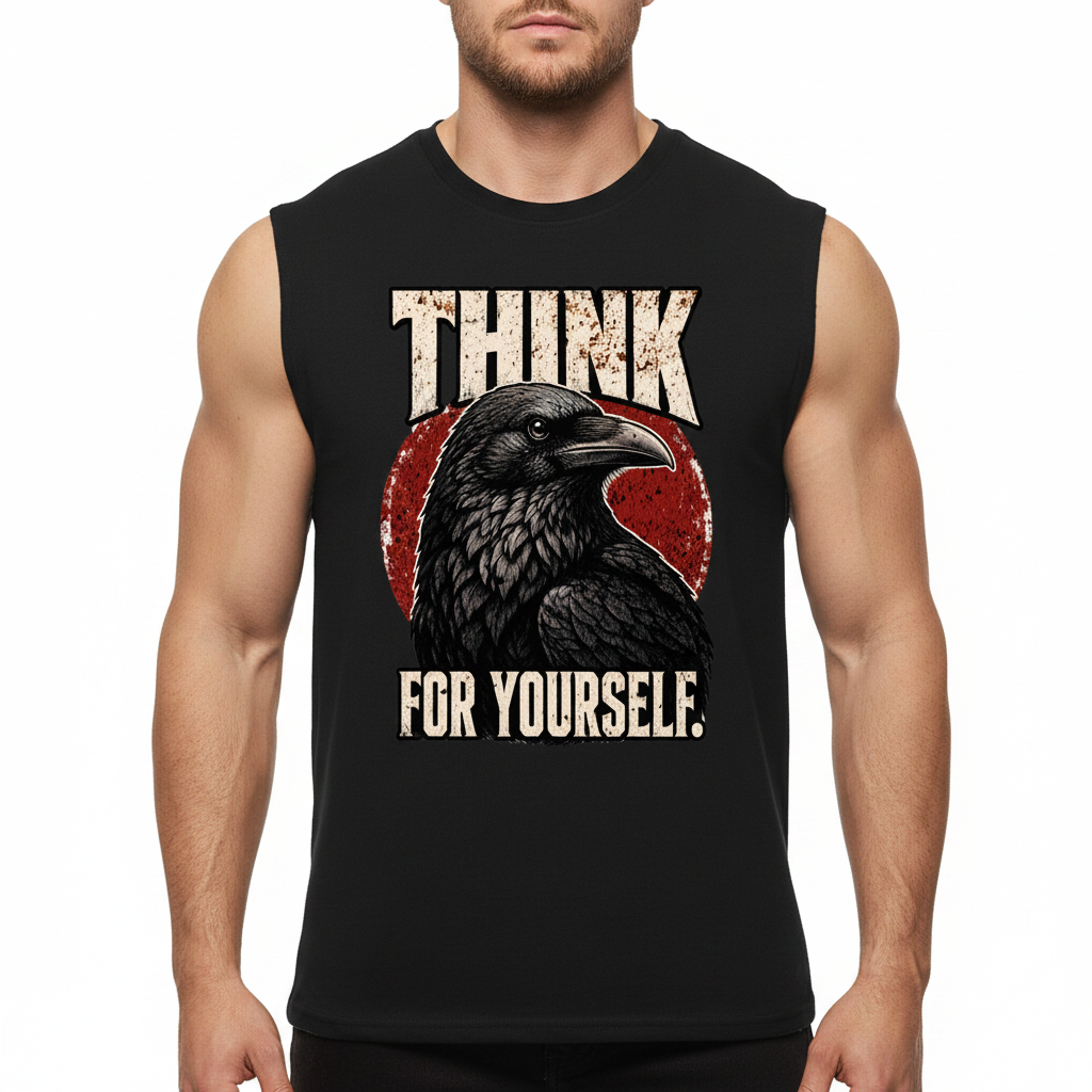 Sleeveless Oversized Tee / THINK for YOURSELF