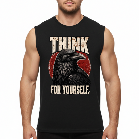 Sleeveless Oversized Tee / THINK for YOURSELF