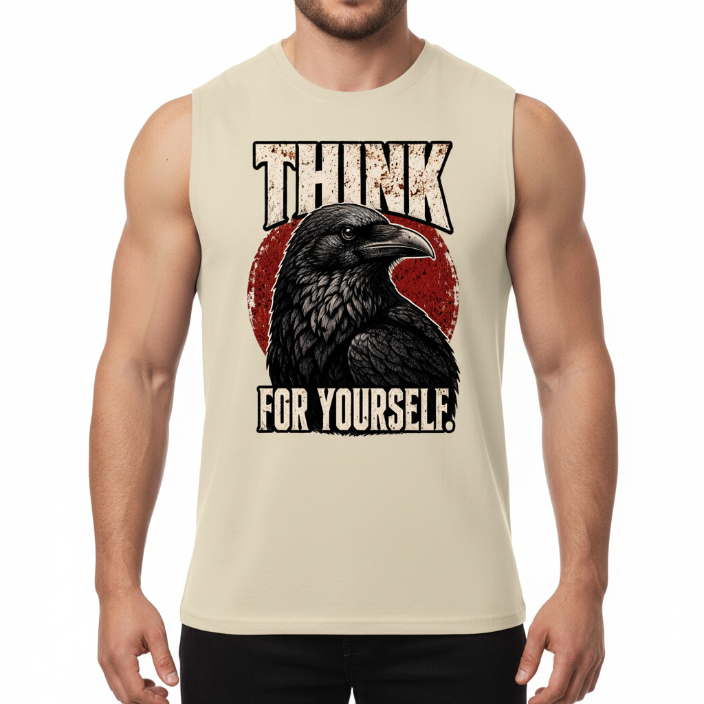 Sleeveless Oversized Tee / THINK for YOURSELF