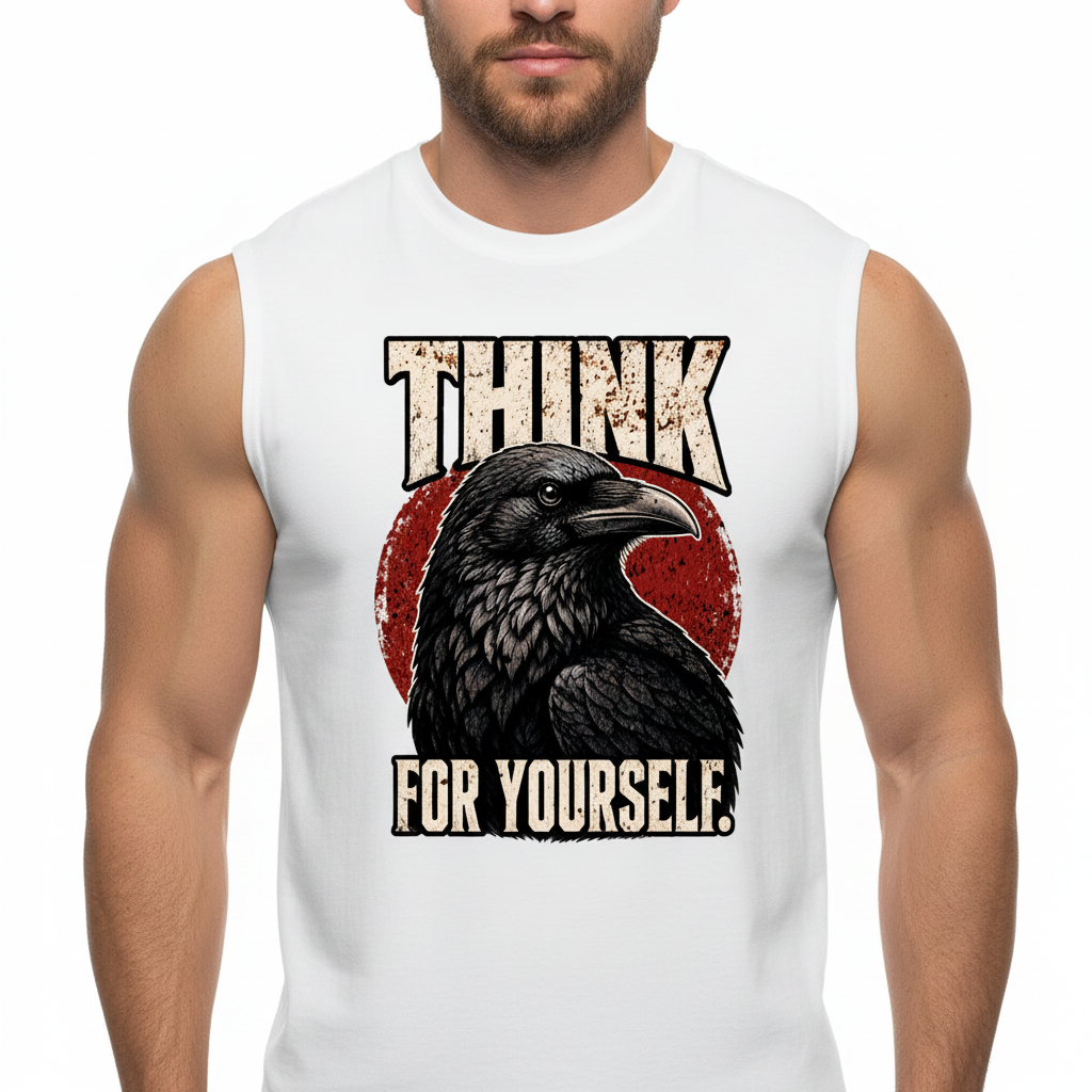 Sleeveless Oversized Tee / THINK for YOURSELF