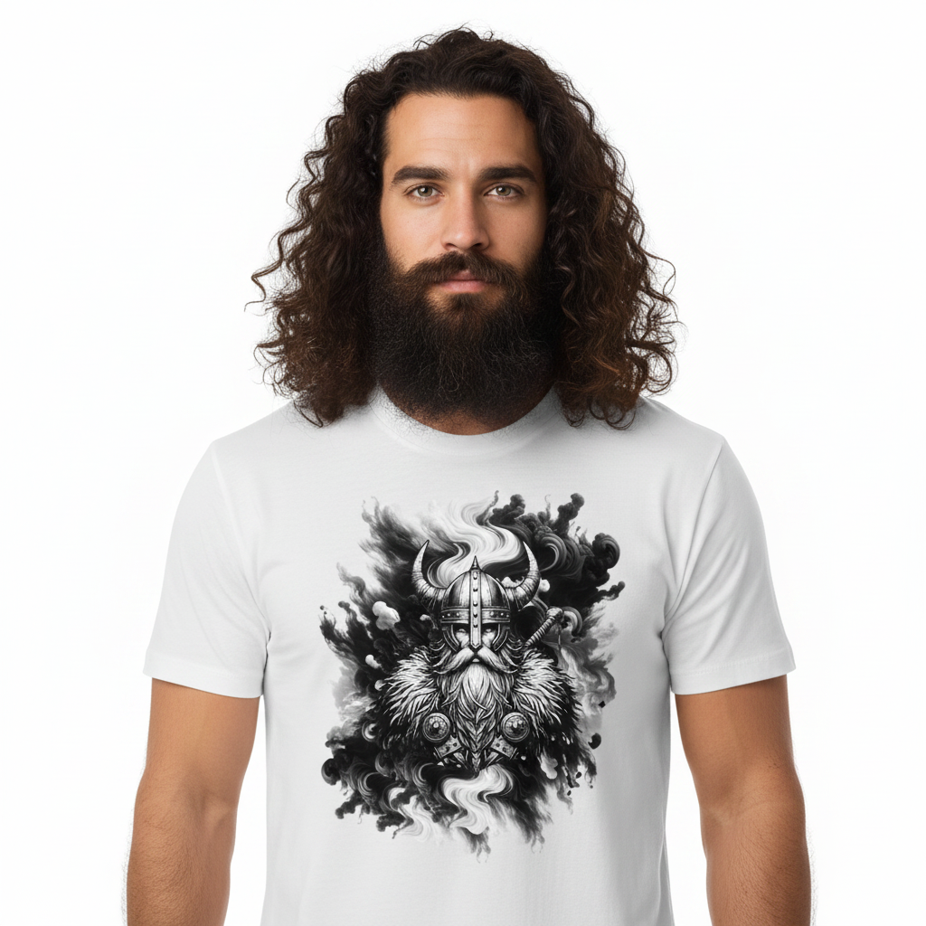 Premium Organic Shirt / Cloud Viking