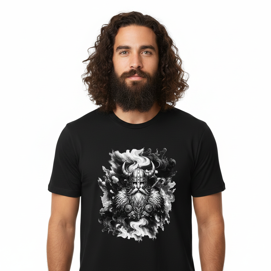 Premium Organic Shirt / Cloud Viking