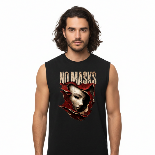 Sleeveless Oversized Tee / NO MASKS