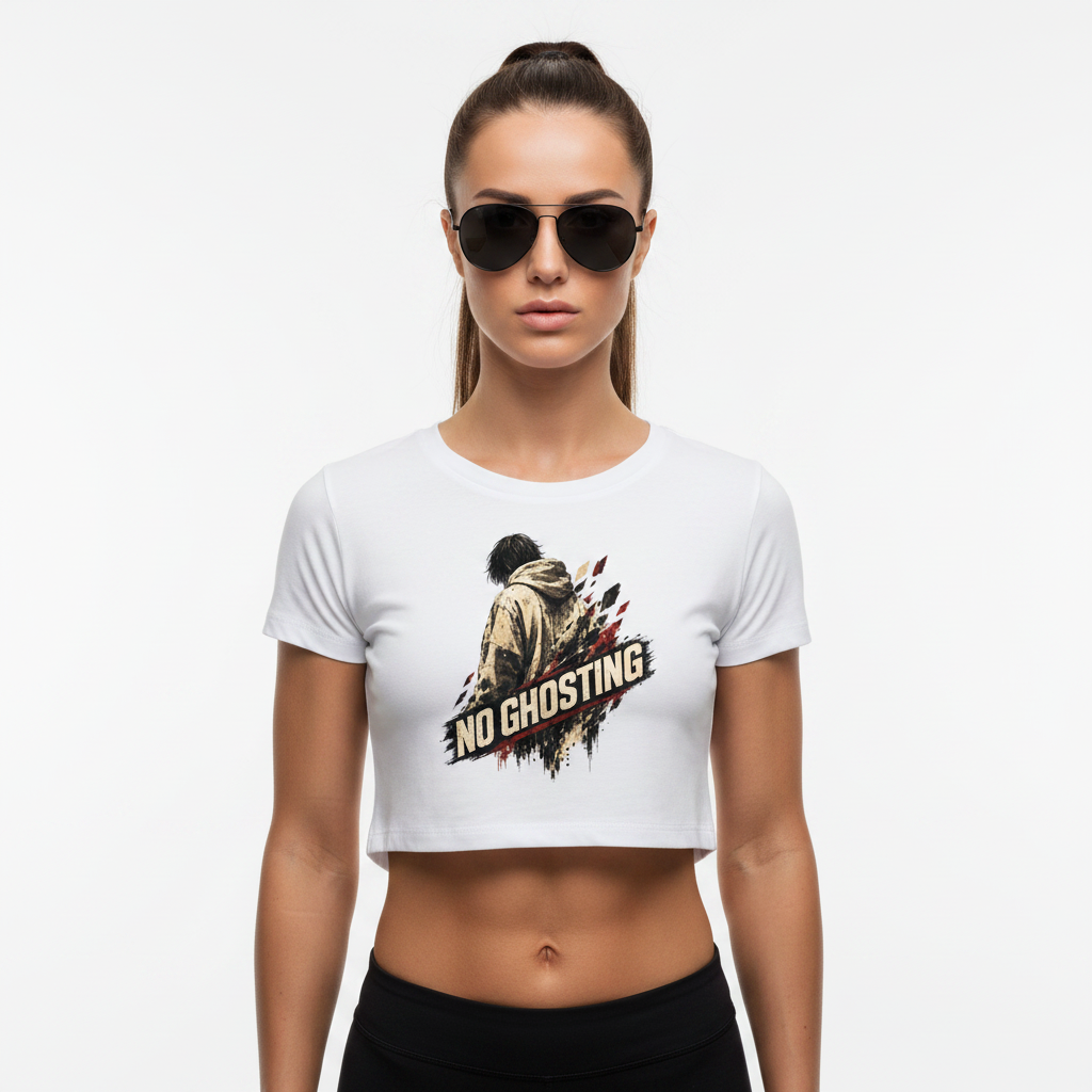 Ladies Cropped Tee/ NO GHOSTING