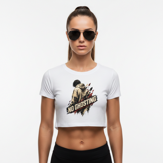 Ladies Cropped Tee/ NO GHOSTING