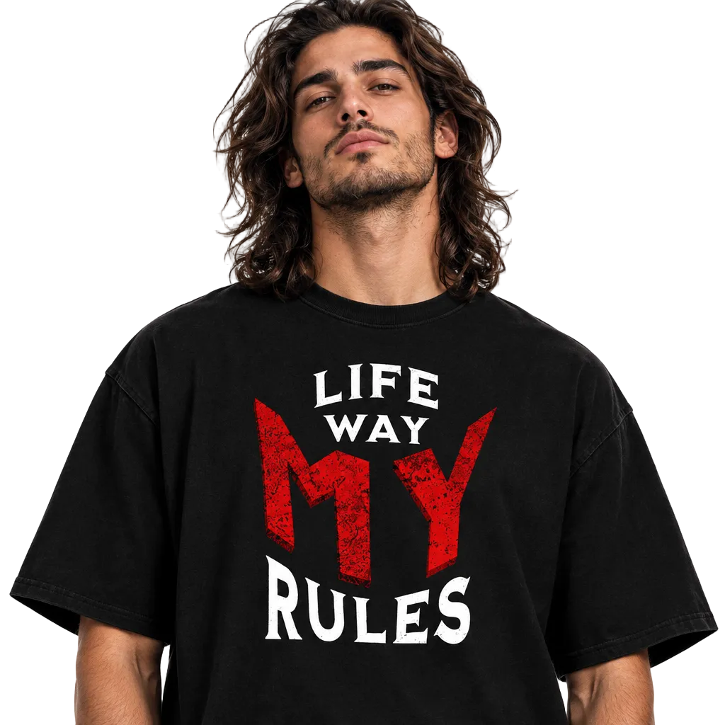 VACANCY Oversized Shirt / MY LIFE. MY WAY. MY RULES