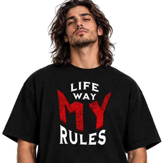 VACANCY Oversized Shirt / MY LIFE. MY WAY. MY RULES