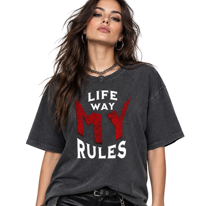 VACANCY Oversized Shirt / MY LIFE. MY WAY. MY RULES