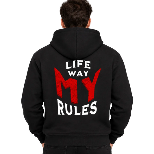 HigherBlanks Premium Hoodie / MY LIFE. MY WAY. MY RULES