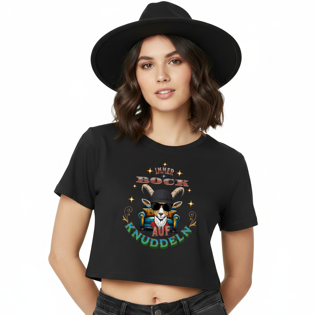IMMER BOCK auf KNUDDELN /  Ladies Cropped Tee
