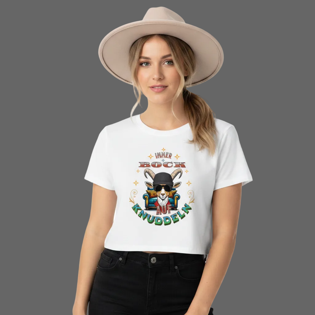 IMMER BOCK auf KNUDDELN /  Ladies Cropped Tee