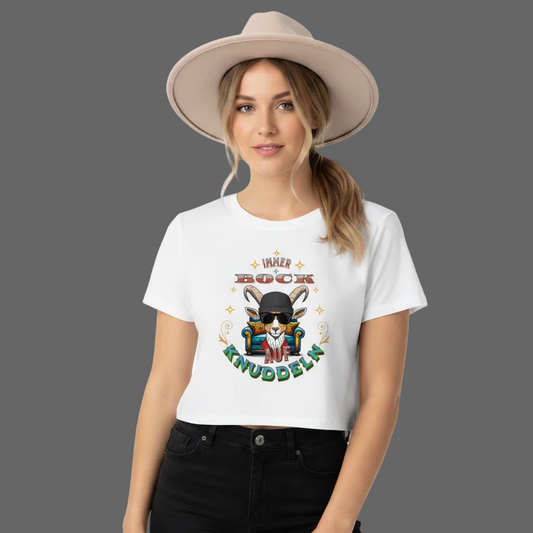 IMMER BOCK auf KNUDDELN /  Ladies Cropped Tee