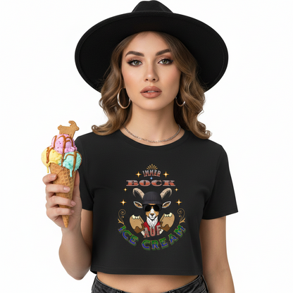   Ladies Cropped Tee / IMMER BOCK auf ICE CREAM 