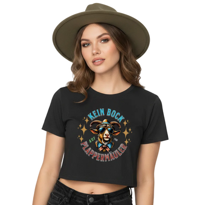Ladies Cropped Tee / KEIN BOCK auf PLAPPERMÄULER