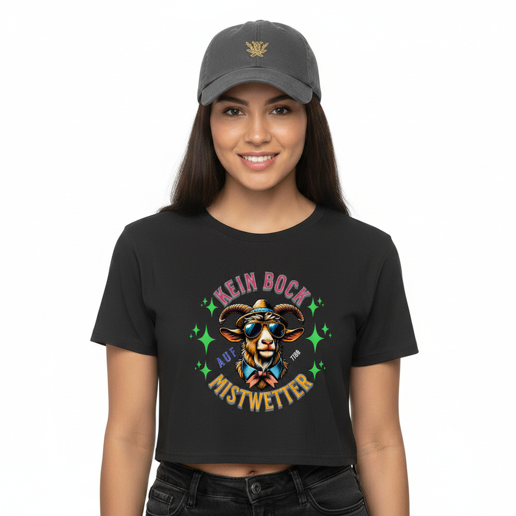 Ladies Cropped Tee / KEIN BOCK auf MISTWETTER