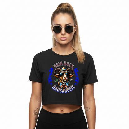 Ladies Cropped Tee / KEIN BOCK auf HAUSARBEIT